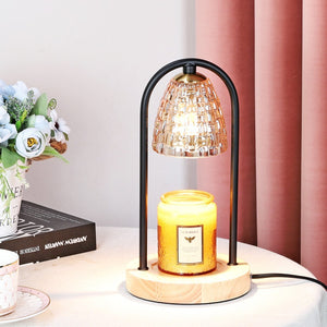 European Gate Style Crystal Electric Candle Warmer with Dimmable Switch & Timer