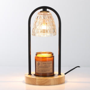 European Gate Style Crystal Electric Candle Warmer with Dimmable Switch & Timer